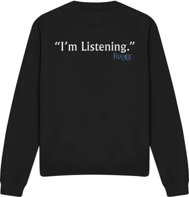 Productafbeelding van Frasier - "I'm Listening" sweater voor heren/dames, uni model, TV12420 (maat L) (zwart)
