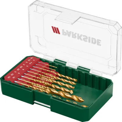 Produktbild von PARKSIDE® Bohrer- und Bit-Set (HSS- Spiralbohrer Set 15 tlg.)