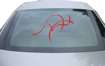 Produktbild von Indigos UG - Aufkleber Heckscheibe & Motorklappe DE2296 - rot - 600x400 mm - Känguru - Auto Scheiben Fenster Heckklappe Tuning Racing JDM - Die cut