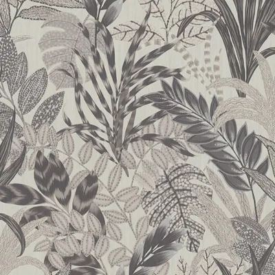 Produktbild von Profhome 378604-GU Blumen Tapete Floral matt grau weiß 5,33 m2