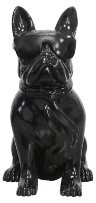 Produktbild von Schwarze Französische Bulldoggen-Skulptur mit Sonnenbrille