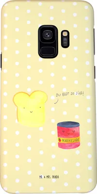 Produktbild von Mr. & Mrs. Panda Samsung Galaxy S9 Handyhülle Toast Marmelade - Gelb Pastell - Geschenk, Küche Deko, Cover, Süß, Handy Case, Lustige Sprüche, Schutzhülle, Hülle, Brot