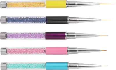 Image de 5pcs Nail Art Liner Brushes Manicure Art Point Drill Drawing Painting Brushes Pen