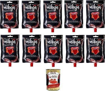 Produktbild von Easy ‘Nduja Squeeze Würzige Fleischcreme 10x200gr + Italian Gourmet polpa 400g
