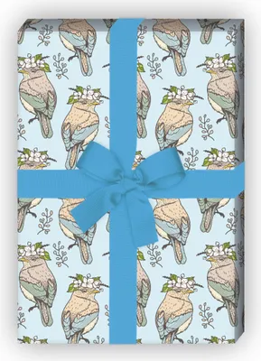 Produktbild von Niedliches Hochzeits Geschenkpapier mit Vogel Hochzeit - G11849, 32 x 48cm