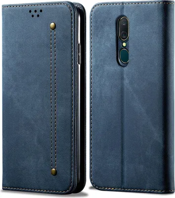 Image de OPPO F11 Case, Leather Wallet Case with Magnetic Closure and Case with Stand Function for OPPO F11 / OPPO A9 Blue