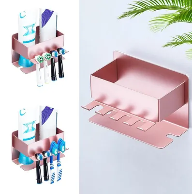 Immagine prodotto di Portaspetini da parete, senza foratura, color rosa oro, piccolo, in metallo