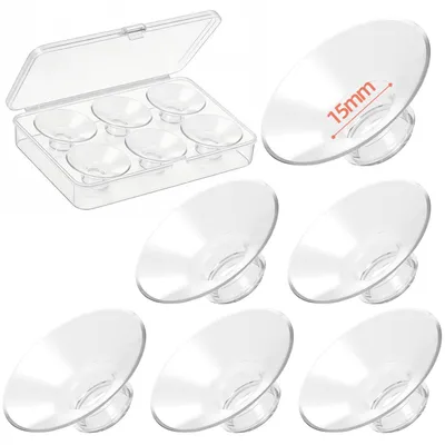 Produktbild von Set aus 6 Silikonflanschen für Brusthauben 15 mm