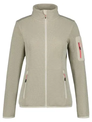 Produktbild von Icepeak Bowersville Strickfleecejacke für Damen ohne Kapuze, Farbe:Beige, Größe:XL