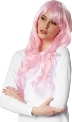 Produktbild von Perücke Lange Haare Locken - rosa