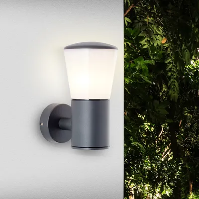 Produktbild von BRILLIANT moderne Außenwandleuchte CLIFFI | Wandlampe mit E27 Fassung max. 28 Watt in anthrazit | Aluminium/Kunststoff