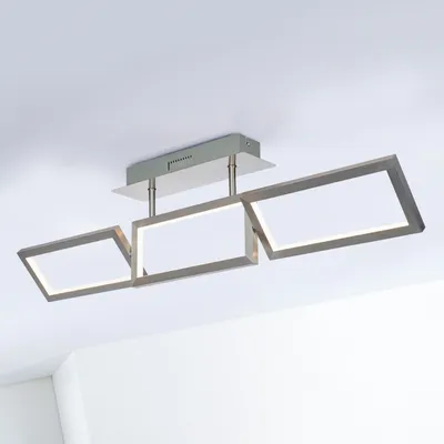 Produktbild von BRILLIANT 3 flammige LED Deckenlampe | dekorative Deckenleuchte dimmbar in 3 Stufen über Wandschalter |seitlichen Elemente sind schwenkbar | 34W 3400 Lumen 3000 Kelvin | Aluminium/Kunststoff | 21x81cm