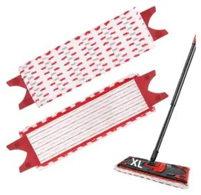 Produktbild von 4er Set Vileda Ultramax XL Ersatzbezug - Mikrofaser Wischmopp Ersatzbezug (51x14cm) für Alle Hartböden, Extrabreiter Bodenwischer