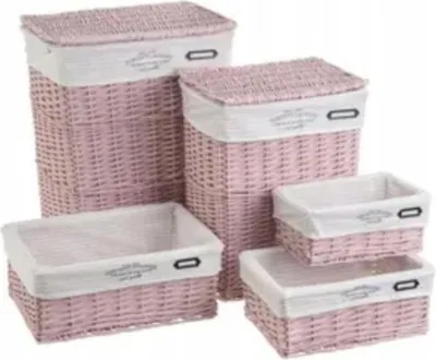 Produktbild von Casaseleccion Annela Aufbewahrungskörbe 5er-Set rosa
