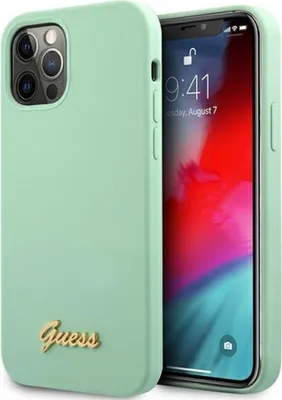 Produktbild von Guess Silikon Script Apple iPhone 12 Pro Max Grün Hard Case Cover Schutzhülle Etui