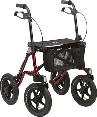 Produktbild von Leichtgewicht-Gelände-Outdoor-Rollator Dietz Taima XC, luftbereift mit Stockhalter und Tasche