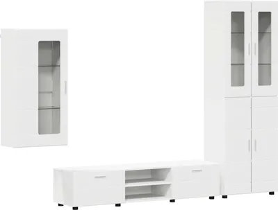 Produktbild von TV-Schrankset mit Schubladen FLORIN 3 pcs Weiß Holzwerkstoff