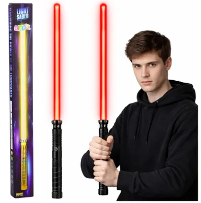Immagine prodotto di Spada Laser Laser A Led Con Suoni Manico In Metallo 75 Cm
