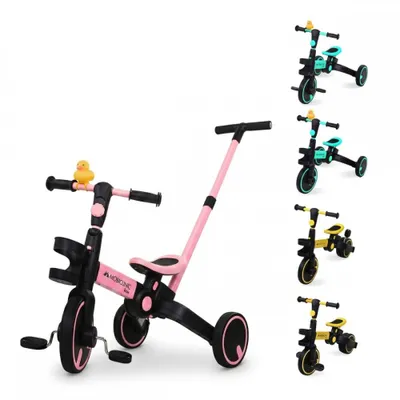 Produktbild von Mobiclinic 5-in-1-Dreirad Chase Mit Entenhorn Evolutionär von 1 bis 5 Jahren Verstellbarer Lenker und Sitz 3,3 kg Ultraleicht Einfache Montage