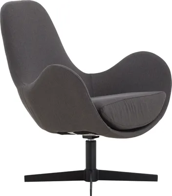 Produktbild von SalesFever Polster-Sessel | mit Drehfunktion | Bezug Textil | Gestell Metall | B 72 x T 69 x H 85 cm | dunkelgrau-schwarz