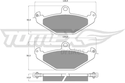 Produktbild von TOMEX brakes Bremsbeläge Satz Hinten Bremsklötze für RENAULT ESPACE III (JE0) TX 12-37