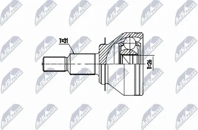 Produktbild von NTY Gelenksatz Antriebswelle Vorne Radseitig für MAZDA CX-5 (KE, GH) NPZ-MZ-059