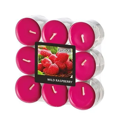 Produktbild von Papstar Duftteelichter, Wilde Himbeere, Ø 37,5 mm · 16,6 mm, "LUXURY", 10 x 18 Stück