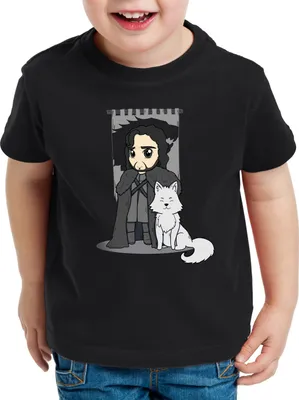 Produktbild von style3 Jon Schnee T-Shirt Kinder chibi snow lord kommandant der nachtwache