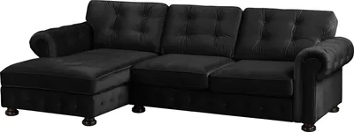 Produktbild von home24 Ecksofa mit Longchair - Samt