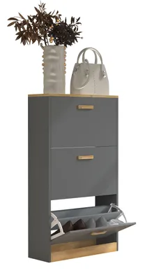 Immagine prodotto di Scaffale in legno Ripiano ribaltabile Scaffale Scarpa Armadio Scarpa Tipper 3 Flaps Halom M