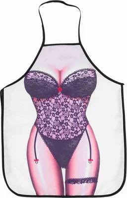 Produktbild von 3D Funny Cooking Apron Sexy Mann Frau Schürze Wasserdichte Schürze (Schwarze Spitze Frau)