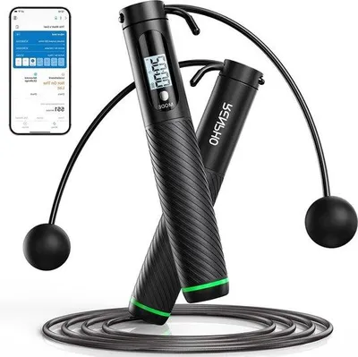 Obrázek produktu pro Bezdrátová švihadla s talířem, nastavitelná, fitness trénink pro ženy, muže a děti