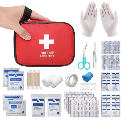 Produktbild von Erste Hilfe Set 90 Teilig Mini Reiseapotheke Notfalltasche Klein für Outdoor Zuhause Auto Camping Wandern