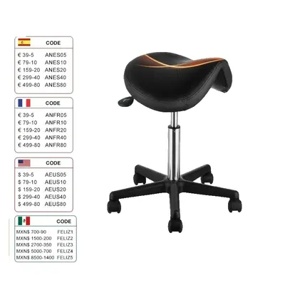 Zdjęcie produktu dla Stołek siodłowy, ergonomiczna konstrukcja, regulowana wysokość