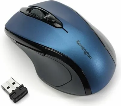 Obrázek produktu pro Kensington Bezdrátová myš Pro Fit, Optický, RF bezdrátový, 1600 DPI, Modrá