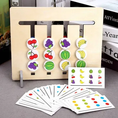 Produktbild von Logik Labyrinth Holz Schiebespiel Puzzle Kinder Spielzeug Lernspiel Holzspielzeug ab 3 Jahren 20 Teilig