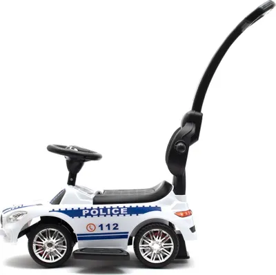 Produktbild von Baby Mix POLICE weiße Babywippe mit Sound und Führungsstange