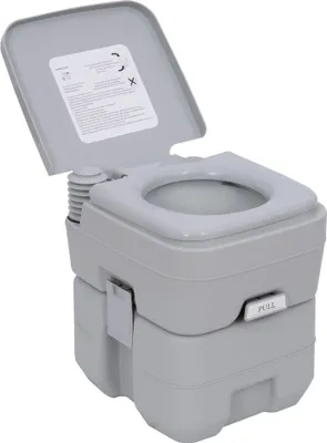 Obrázok produktu pre Kempingová toaleta Outsunny, 20 l mobilná toaleta, kempingová toaleta so splachovacou a odpadovou nádržou