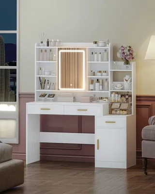 Image de Table de maquillage - Coiffeuse - Table de toilette - Commode de toilette