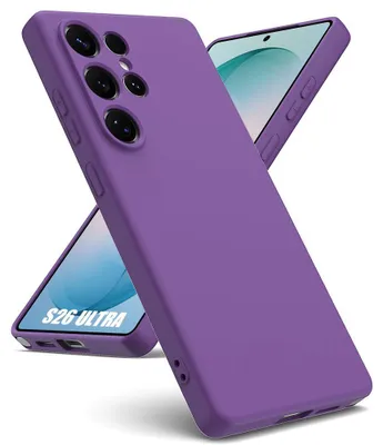 Image de Coque pour Samsung Galaxy S26 Ultra, Protection Silicone Souple Anti-Rayures Antichoc - Violet Foncé