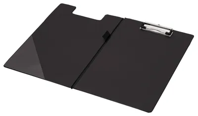 Produktbild von Q-Connect KF01300 Klemm-Mappe mit Folienüberzug - schwarz