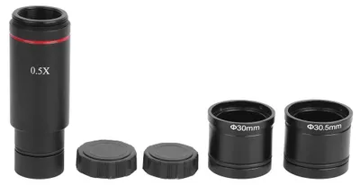 0,5x C-Mount Mikroskopkamera-Adapter mit Ringen 23,2/30/30,5 mm