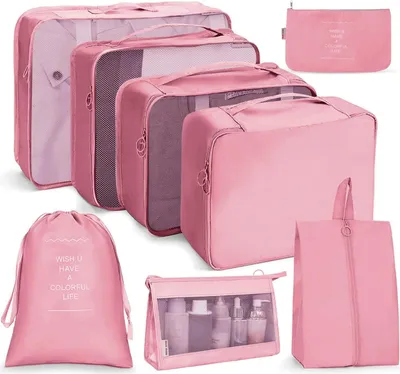 Produktbild von Multifunktionale Reiseorganizerset - Packwürfel und Aufbewahrungstaschen für Kleidung, Schuhe und Toilettenartikel