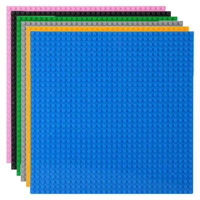 Produktbild von Bauplatte Bauplatten Bausteinplatte - 6 Stück - 25,5 x 25,5 cm - 32 x 32 Noppen - Kompatibel mit Bausteinen