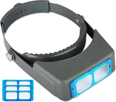 Productafbeelding van Hoofdband vergrootglas met dubbele lens, 1.5X tot 3.5X vergroting, voor leeswerk
