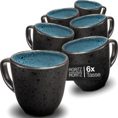 Produktbild von Moritz & Moritz ORGANIC reaktiv blau Tassen Set 6 tlg.
