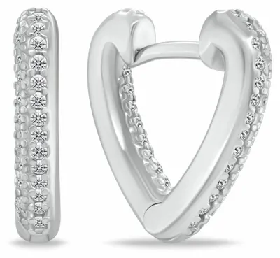 Immagine prodotto di Orecchini a cuore in argento con zirconi EA1186W