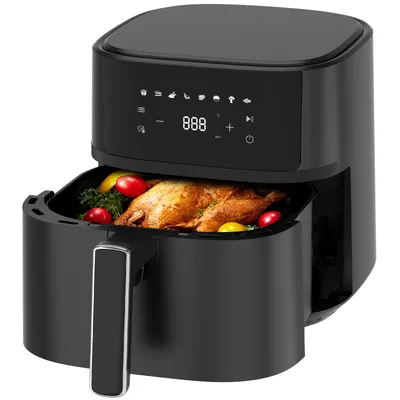 Productafbeelding van Heteluchtfriteuse 6,5L Airfryer XL – metalen binnenruimte, 1700 W, 8 programma’s, vetarm koken, gezond en vetarm frituren