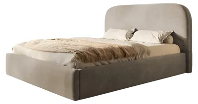 Produktbild von Bett Verona 200x200, Bettkasten und Metallrahmen, Jasminstoff, Beige
