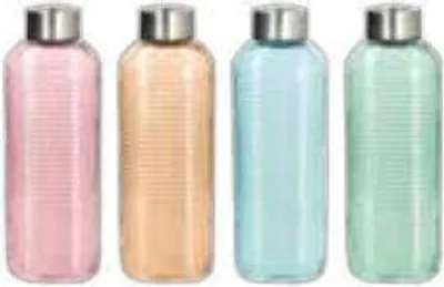 Produktbild von Tognana Porcellane N85BT10M270, 1000 ml, Gemischte Farben, Glas, Edelstahl, Schraubdeckel, Edelstahl, Edelstahl